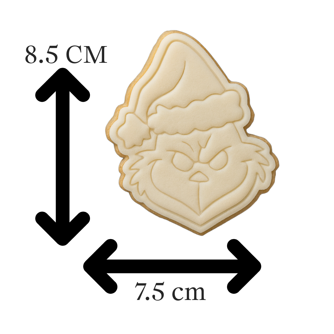 Grinch Christmas Cookie Cutter & Embosser – Holiday Mischief Design