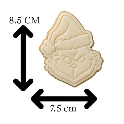 Grinch Christmas Cookie Cutter & Embosser – Holiday Mischief Design