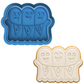 BOO Ghost Trio Cookie Cutter | Halloween Ghost Cookie Stamp | Banner Embosser