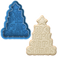 Merry Christmas Tree Cookie Cutter & Embosser – Holiday Text Cookie Design