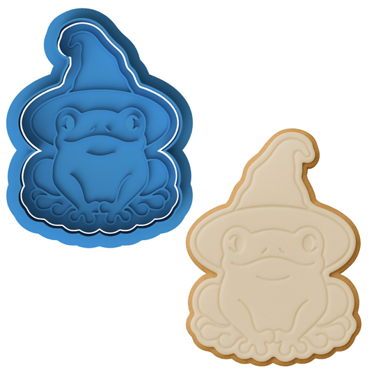 Frog Witch Cookie Cutter & Embosser Halloween Biscuit Stamp