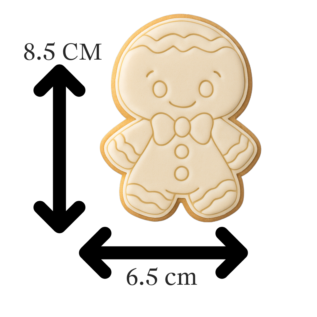 Gingerbread Man Cookie Cutter & Embosser  – Classic Christmas Design