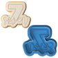 Script Seven Cookie Cutter and Embosser | 7th Birthday Cookie Stamp