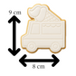 Ice Cream Truck Cookie Cutter & Embosser Sweet Treats Biscuit Stamp