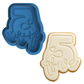 Script Five Cookie Cutter and Embosser | 5th Birthday Cookie Stamp
