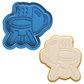Lid-Up BBQ Grill Cookie Cutter & Embosser Father’s Day Biscuit Stamp