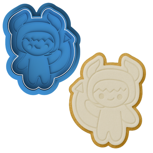 Little Devil Cookie Cutter & Embosser Halloween Biscuit Stamp