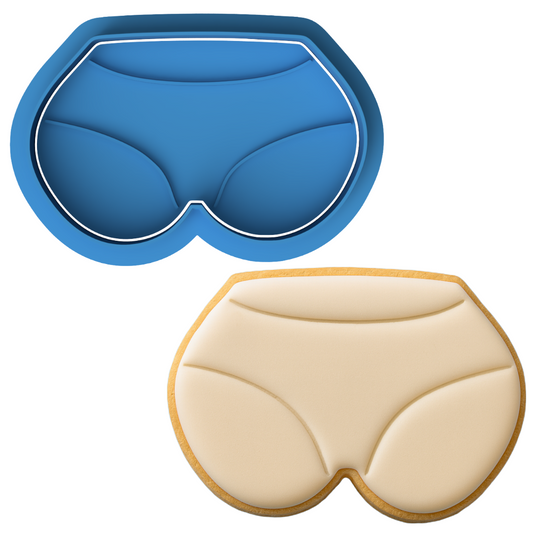Bikini Bottoms Cookie Cutter & Embosser – Summer Swimwear Biscuit Stamp