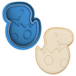 Baby Dinosaur in Egg Cookie Cutter & Embosser – Cute Dino Birthday & Baby Shower Biscuit Stamp