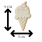 Ice Cream Cone Cookie Cutter with Embosser