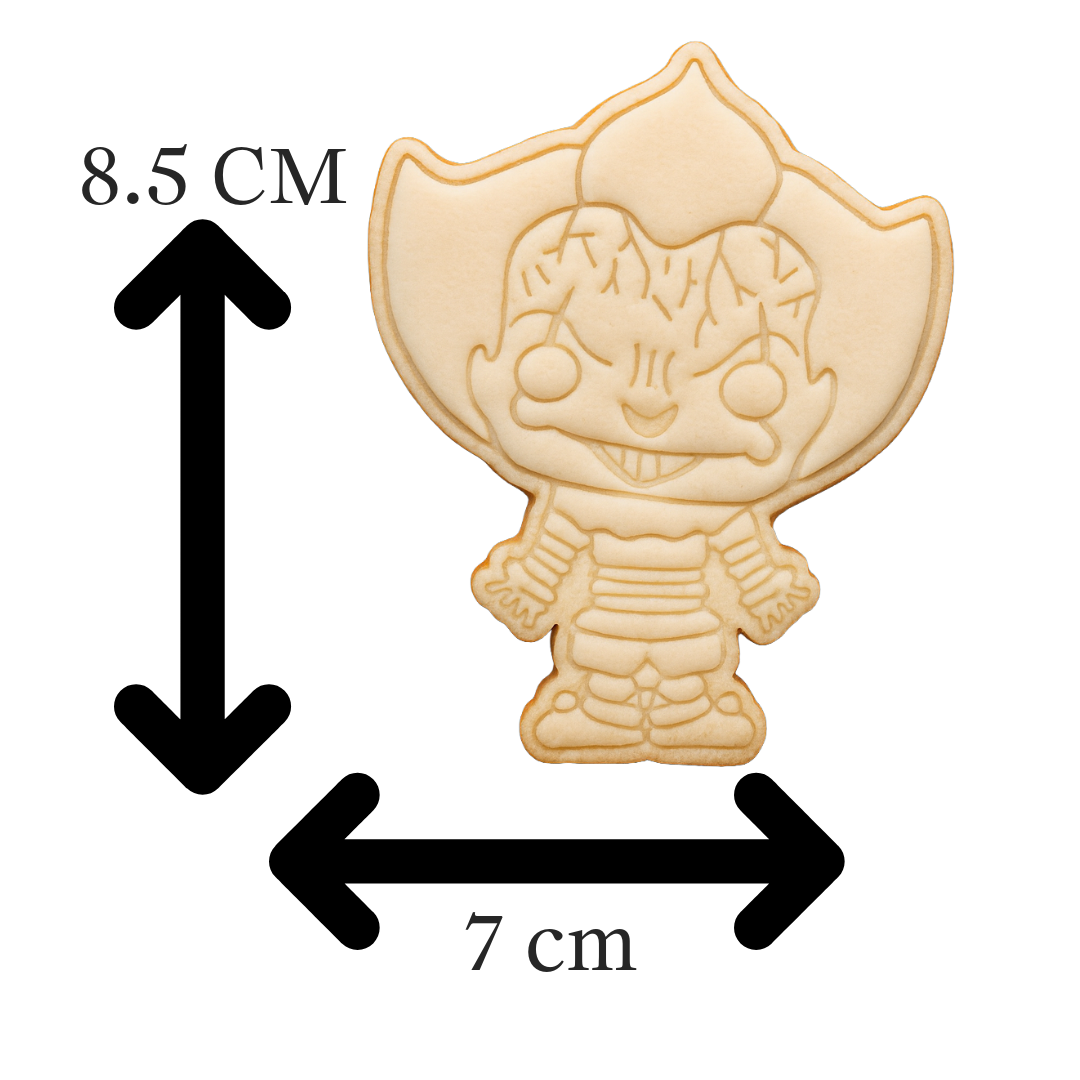 Pennywise Clown Horror Cookie Cutter with Embosser | IT Movie Villain Biscuit Stamp | Creepy Halloween Baking Tool