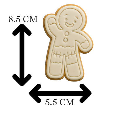 Gingerbread Man Cookie Cutter & Embosser – Classic Christmas Cookie Design