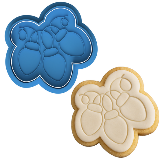 Christmas Lights Cookie Cutter & Embosser – Festive Holiday Design