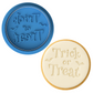 Trick or Treat Round Cookie Cutter & Embosser Stamp