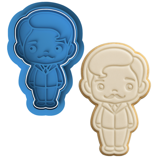 Gomez Addams Cookie Cutter & Embosser Stamp