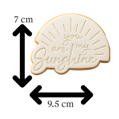 You Are My Sunshine Cookie Cutter | Sunshine Cookie Stamp | Baby Shower Cookie Embosser