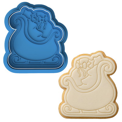 Santa’s Sleigh Cookie Cutter & Embosser Christmas