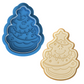 Smiley Christmas Tree Cookie Cutter & Embosser – Festive Holiday Design