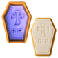 Coffin RIP Cookie Cutter with Embosser – Halloween Graveyard Design