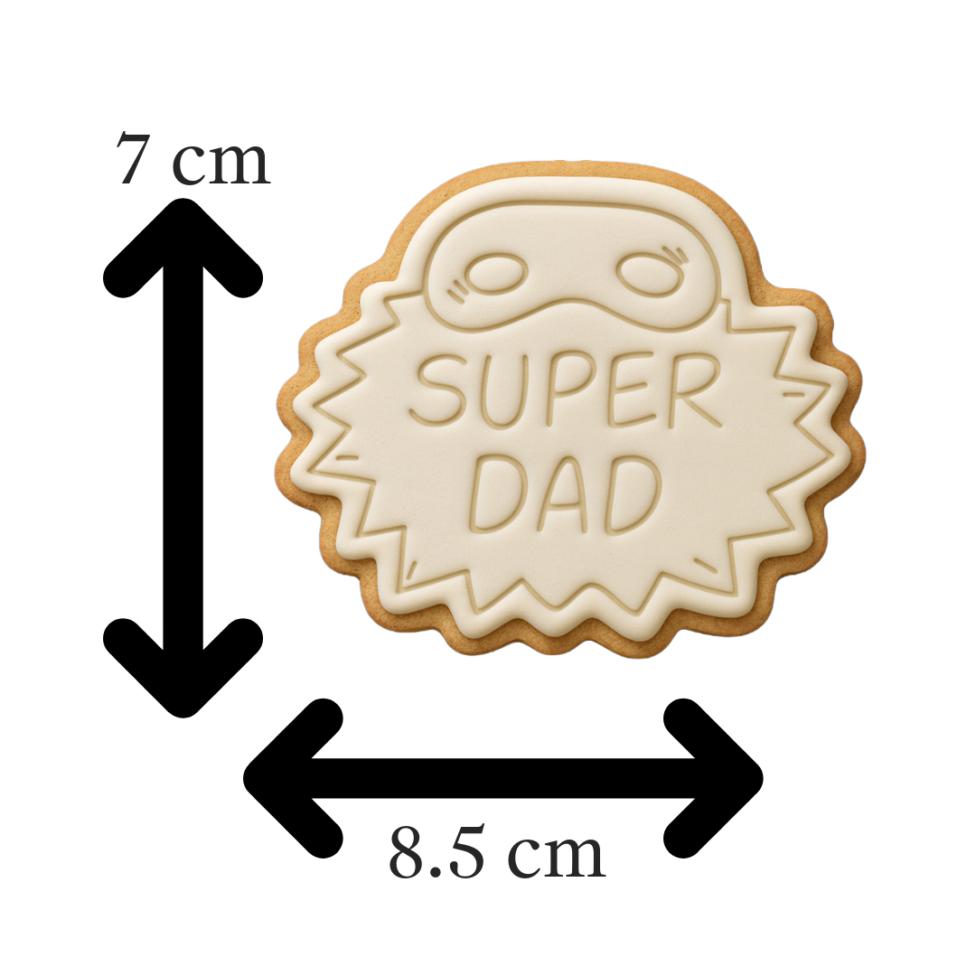 Super Dad Cookie Cutter & Embosser Father’s Day Biscuit Stamp