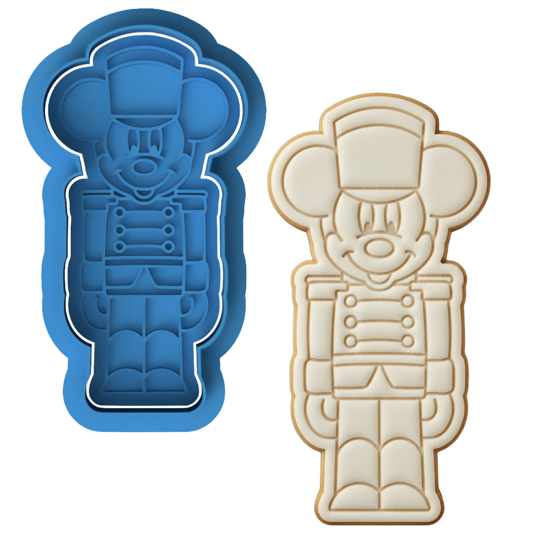 Mickey Mouse Nutcracker Cookie Cutter & Embosser – Christmas Toy Soldier Design