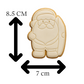 Surfing Santa Cookie Cutter & Embosser  Christmas