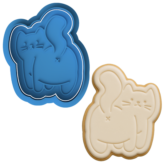 Cat Butt Cookie Cutter & Embosser Stamp