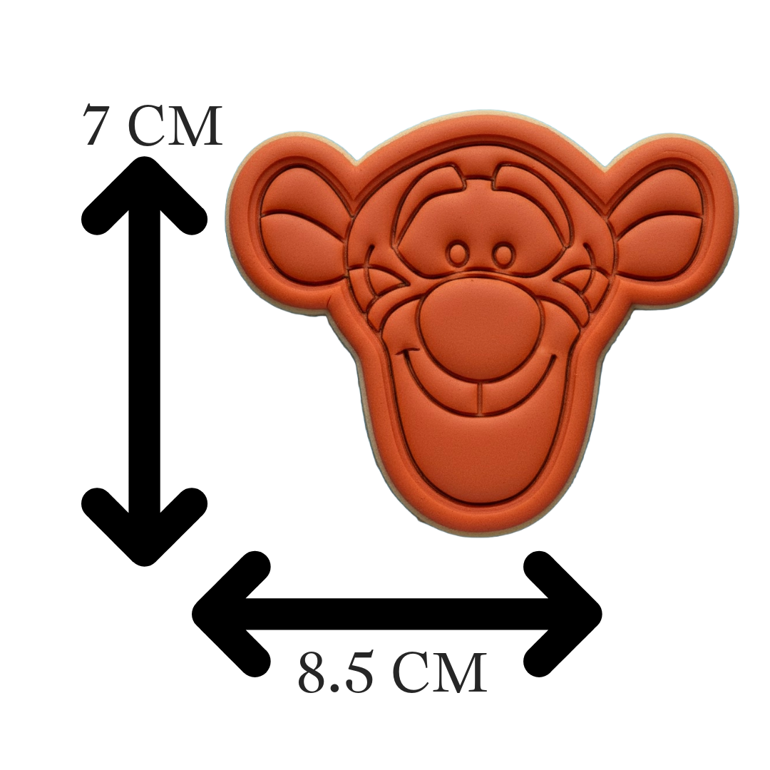 Bouncy Tiger (Tigger) Cookie Cutter & Embosser Stamp (Classic & Baby Shower)
