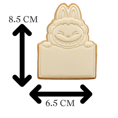 Labubu Nameplate Cookie Cutter & Embosser – Customizable Character Cookie Design
