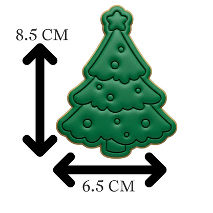 Christmas Tree Bauble Cookie Cutter and Embosser Stamp Holiday Festive