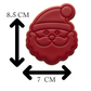 Cute Santa Claus Face Cookie Cutter and Embosser | Christmas Santa Head Baking