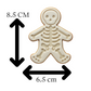 Skeleton Cookie Cutter with Embosser – Halloween Bones Gingerbread Man