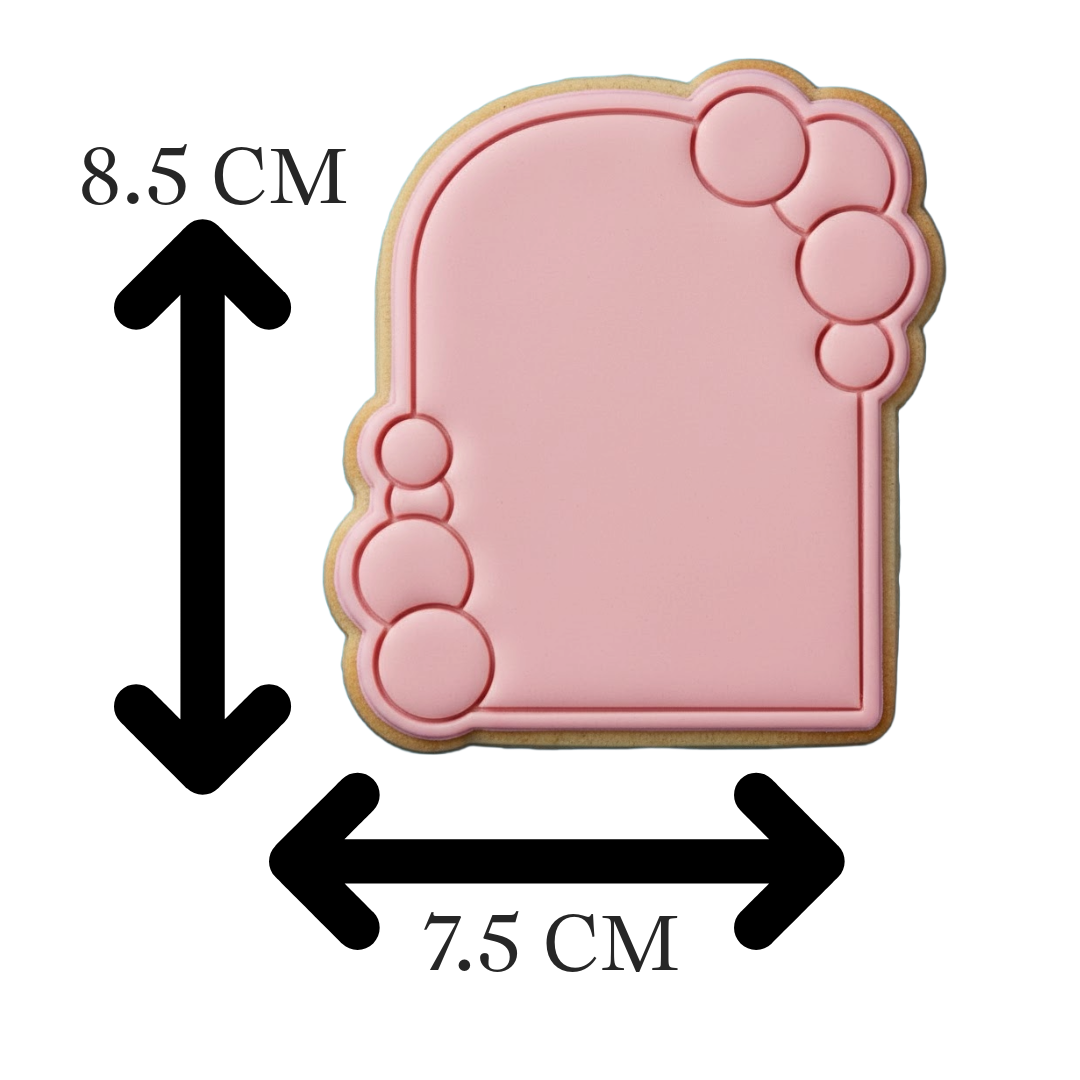 Bubble Arch Plaque Cookie Cutter & Embosser Stamp (Baby Shower & Birthday)