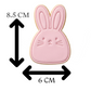 Cute Bunny Face Cookie Cutter and Embosser Stamp | Easter Rabbit Head, Animal Whiskers, Spring