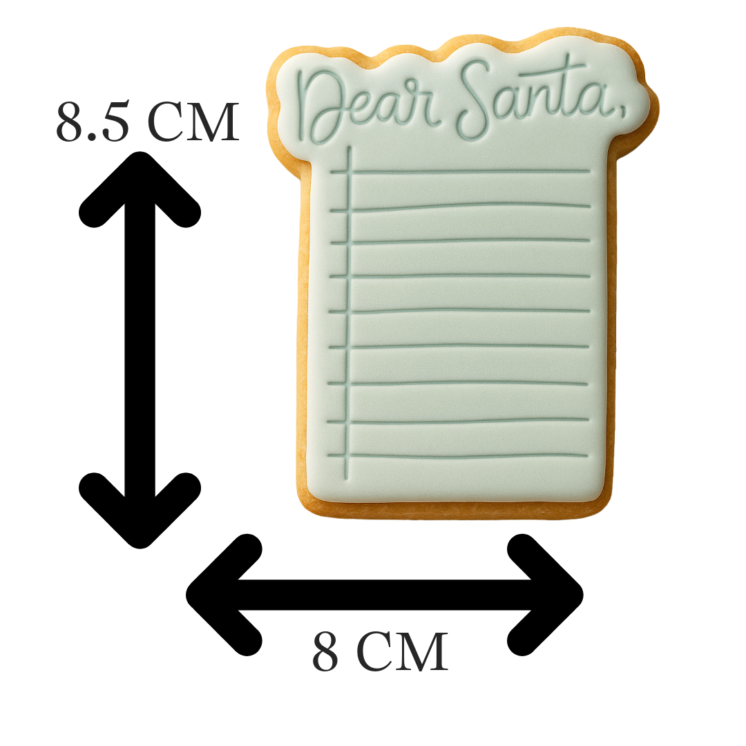 Dear Santa Letter Cookie Cutter and Embosser Stamp Set | Wish List, Christmas, Holiday