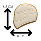 Racing Helmet Cookie Cutter and Embosser Set | F1 Motorsport Car Biker Baking