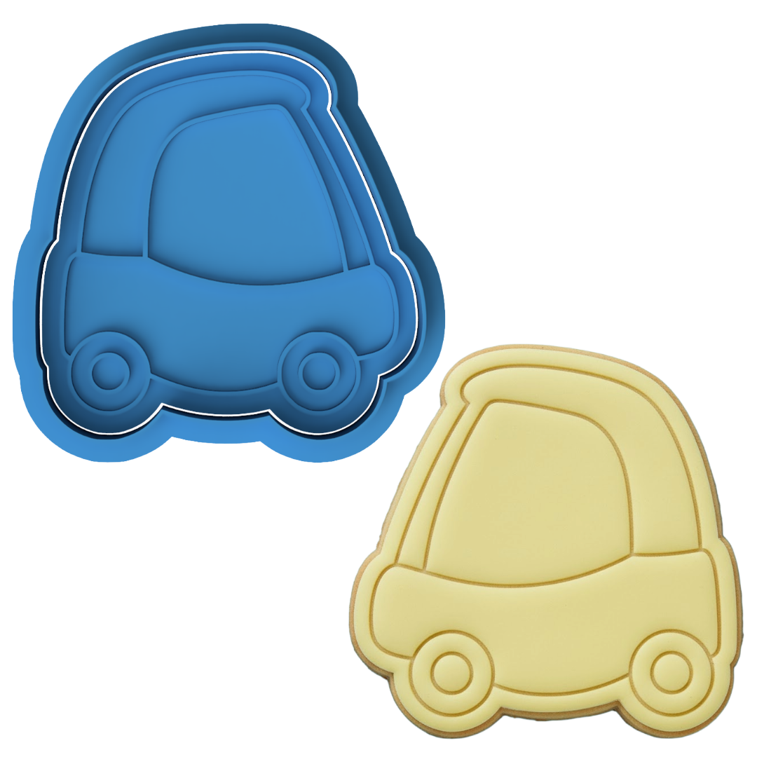 Classic Toy Car Cookie Cutter and Embosser Stamp Set | Kids Birthday, Retro, Coupe