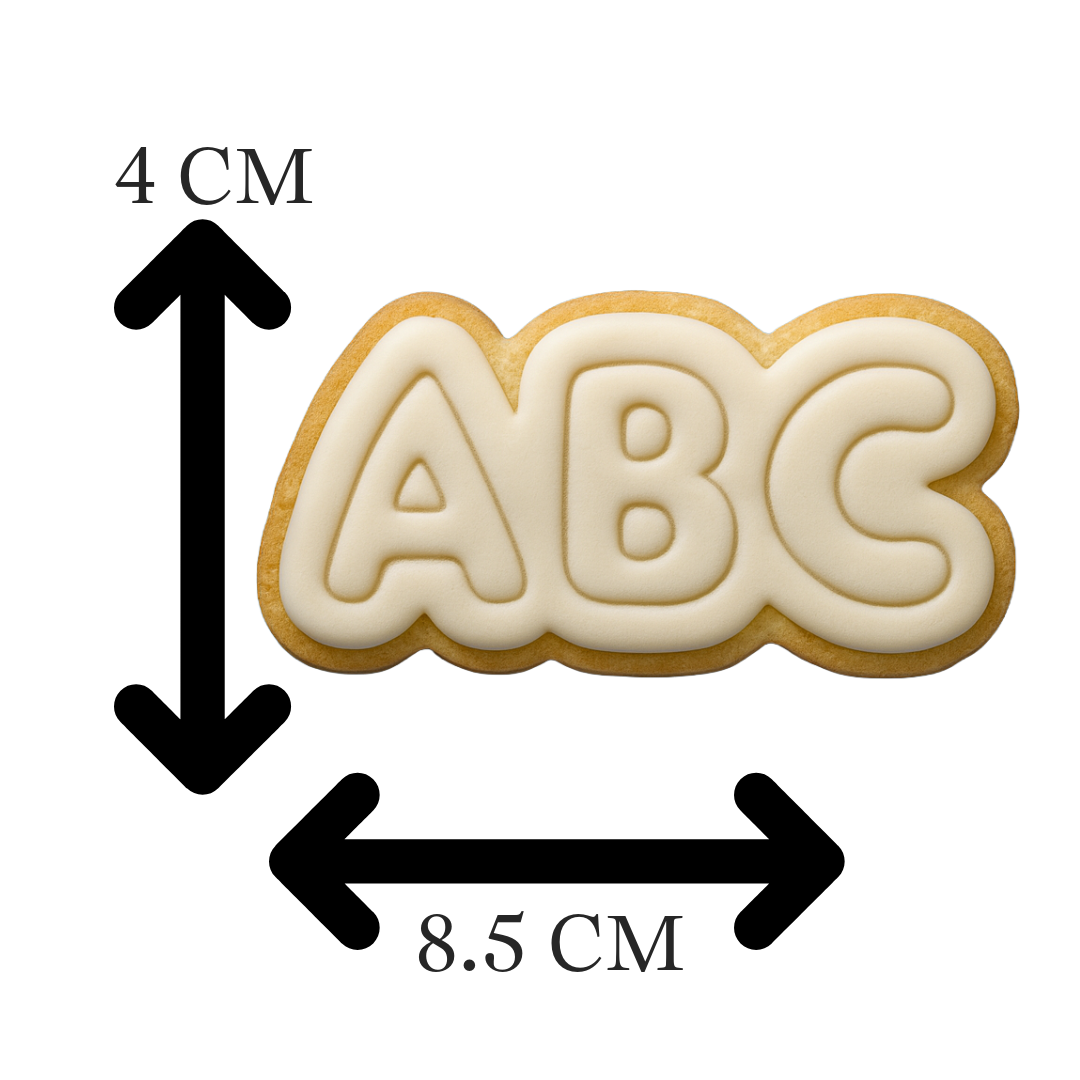 ABC Cookie Cutter & Embosser – Teacher & School Cookie Design