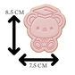 Cute Kawaii Graduation Bear Cookie Cutter and Embosser Stamp Set | Grad Cap, Preschool