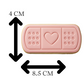 Cute Band-Aid Cookie Cutter and Embosser Set | Heart Plaster Get Well Soon Cookie