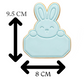 Cute Bunny Holding Blank Sign Cookie Cutter and Embosser Stamp | Personalised Easter Name Plaque, DIY Place Setting
