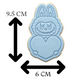 Labubu Holding Heart Cookie Cutter and Embosser Stamp , The Monsters, Art Toy, Valentine's Day