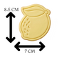 Fresh Lemon Fruit Cookie Cutter and Embosser Stamp Set | Summer, Citrus, Tutti Frutti Theme