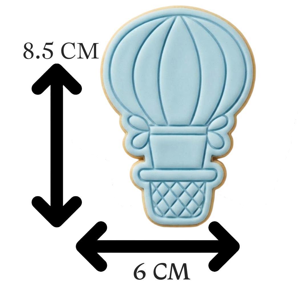 Hot Air Balloon Cookie Cutter and Embosser Stamp Set | Travel, Adventure, Baby Shower