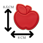Apple with Leaves Cookie Cutter & Embosser Stamp (Teacher Gift & Back to School)