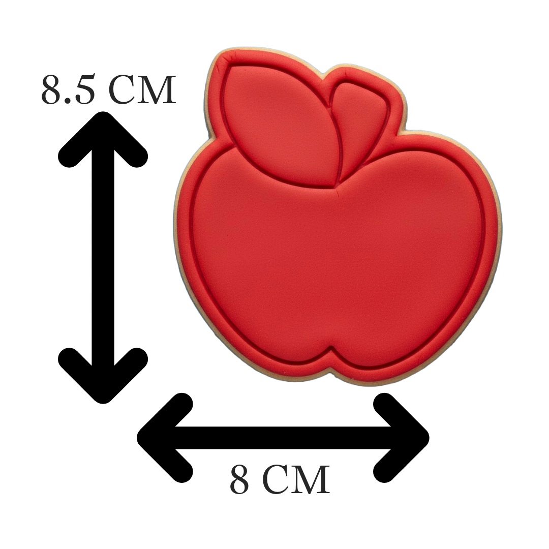 Apple with Leaves Cookie Cutter & Embosser Stamp (Teacher Gift & Back to School)