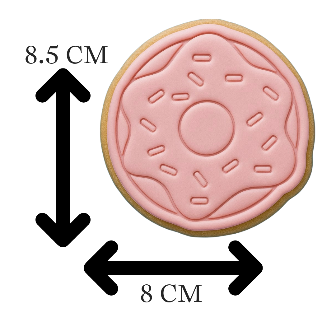 Donut With Sprinkles Cookie Cutter & Embosser Stamp (Party & Dessert Theme)