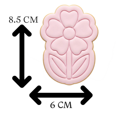 Primrose Flower Cookie Cutter and Embosser Stamp | Round Petal Daisy, Spring Garden, Mother's Day