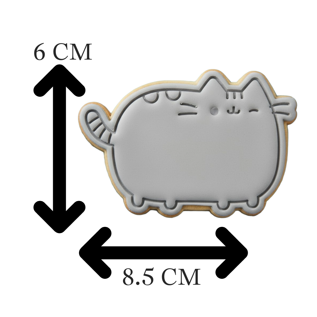 Chubby Cat (Pusheen) Cookie Cutter & Embosser Stamp
