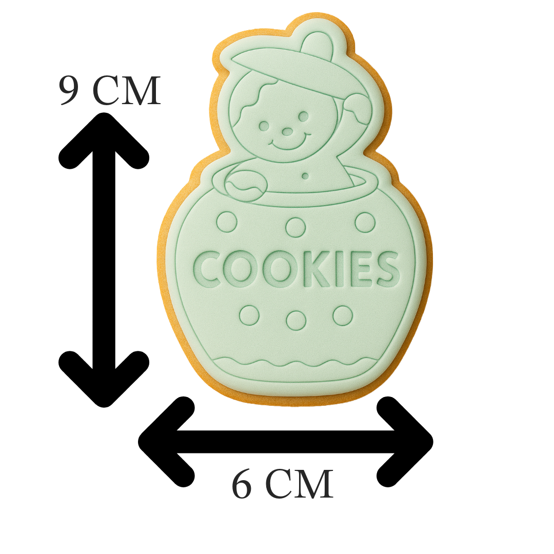 Gingerbread Man in Cookie Jar Cutter and Embosser Stamp Set | Christmas, Holiday